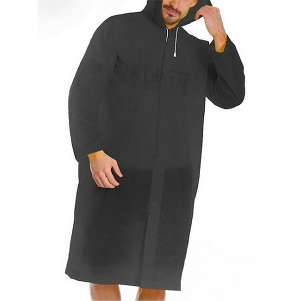 Hooded Raincoat Men Women Waterproof Jacket PE Rain Coat Poncho Rainwear